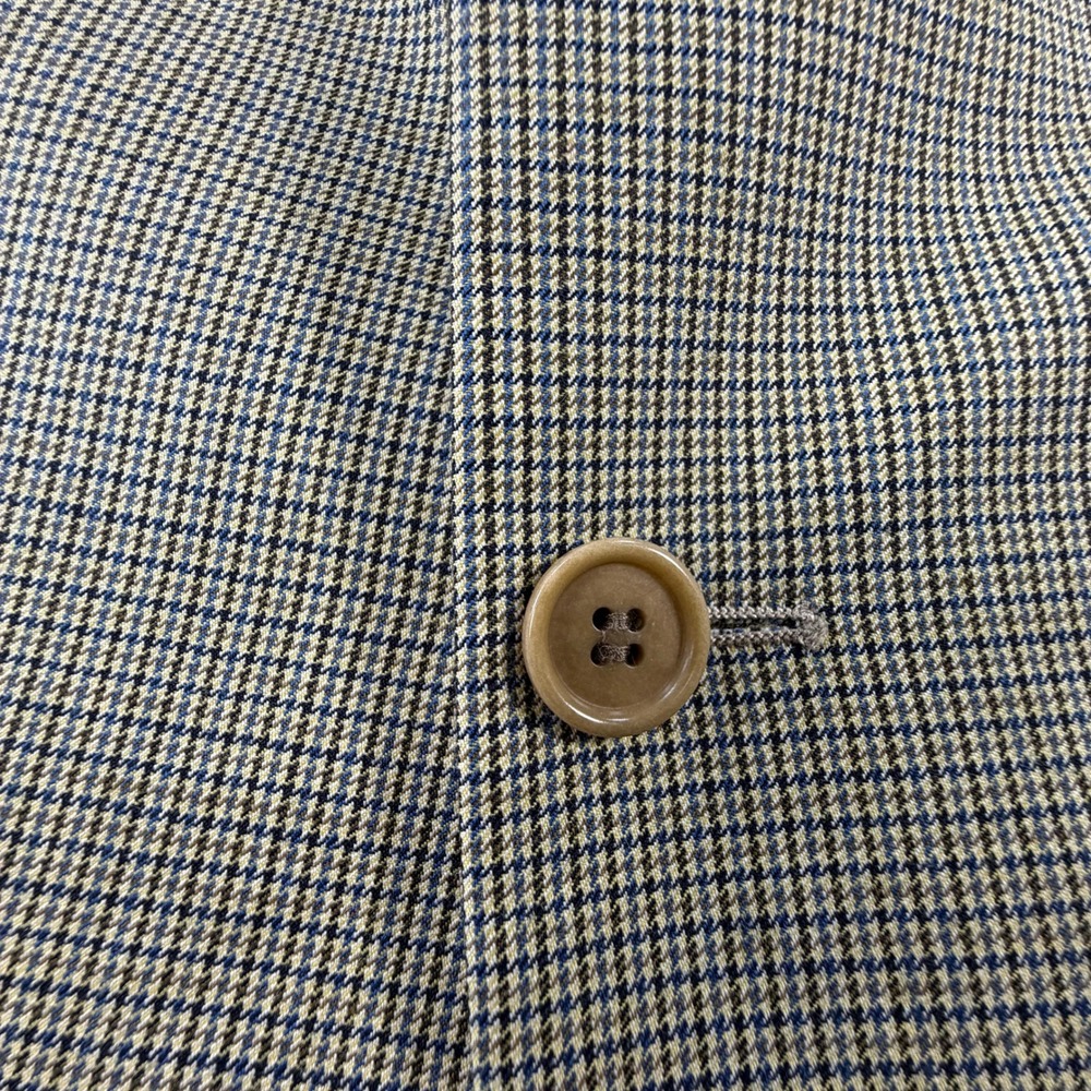 Brooks Brothers Mens 46R Blazer Made in Italy Worsted Wool Check Tan Sport Coat - Picture 13 of 16